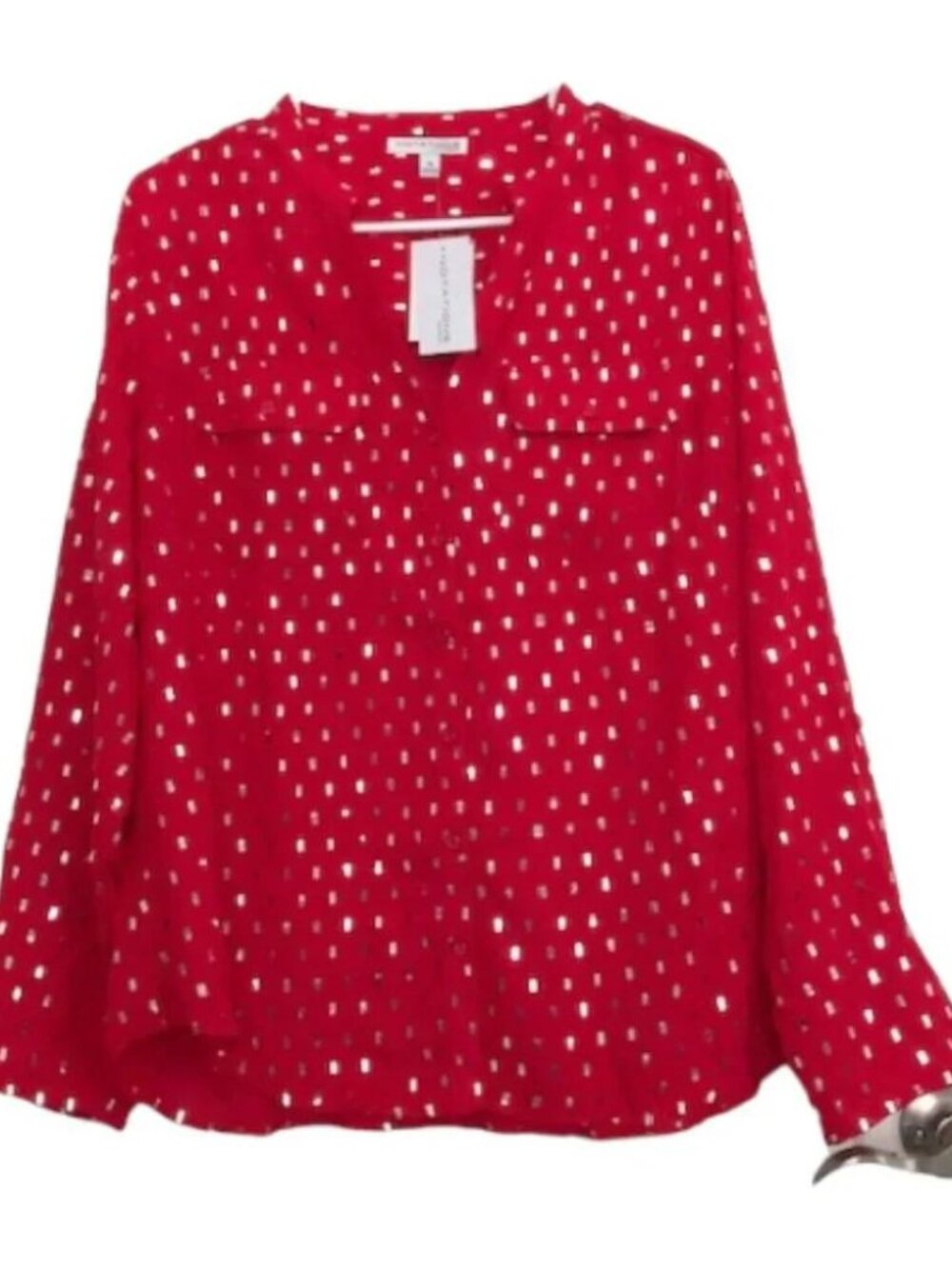 Notations Glitter Speckled Dahes Blouse - 1X